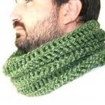 Neckwarmer or Cowl Green Cr..