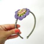 Green and Violet Flower Cro..